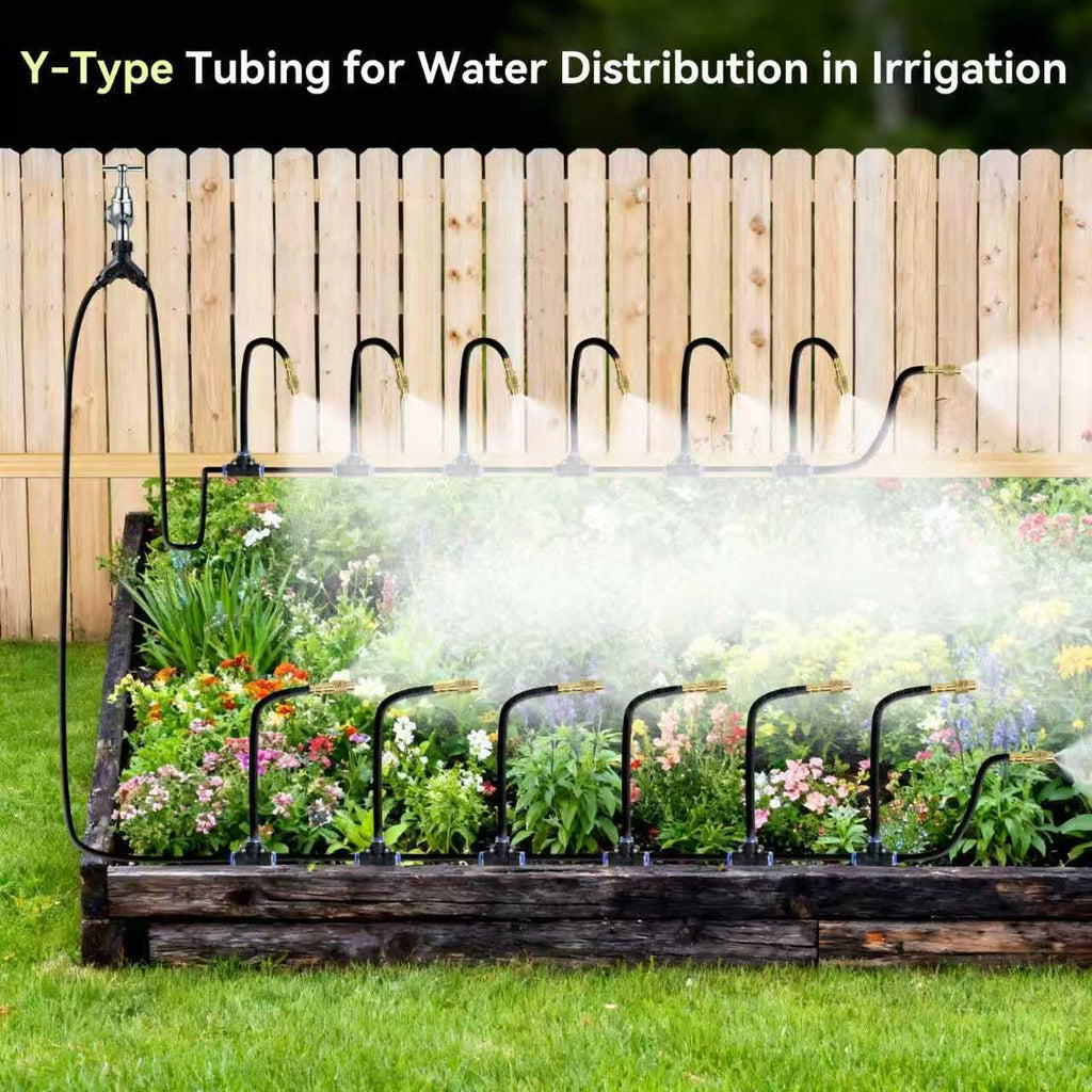 Drip Irrigation System 100FT 1/4" (17PCS Nozzles) for Garden, 83 PCS Leak-Proof Garden Watering System, 360° Adjustable