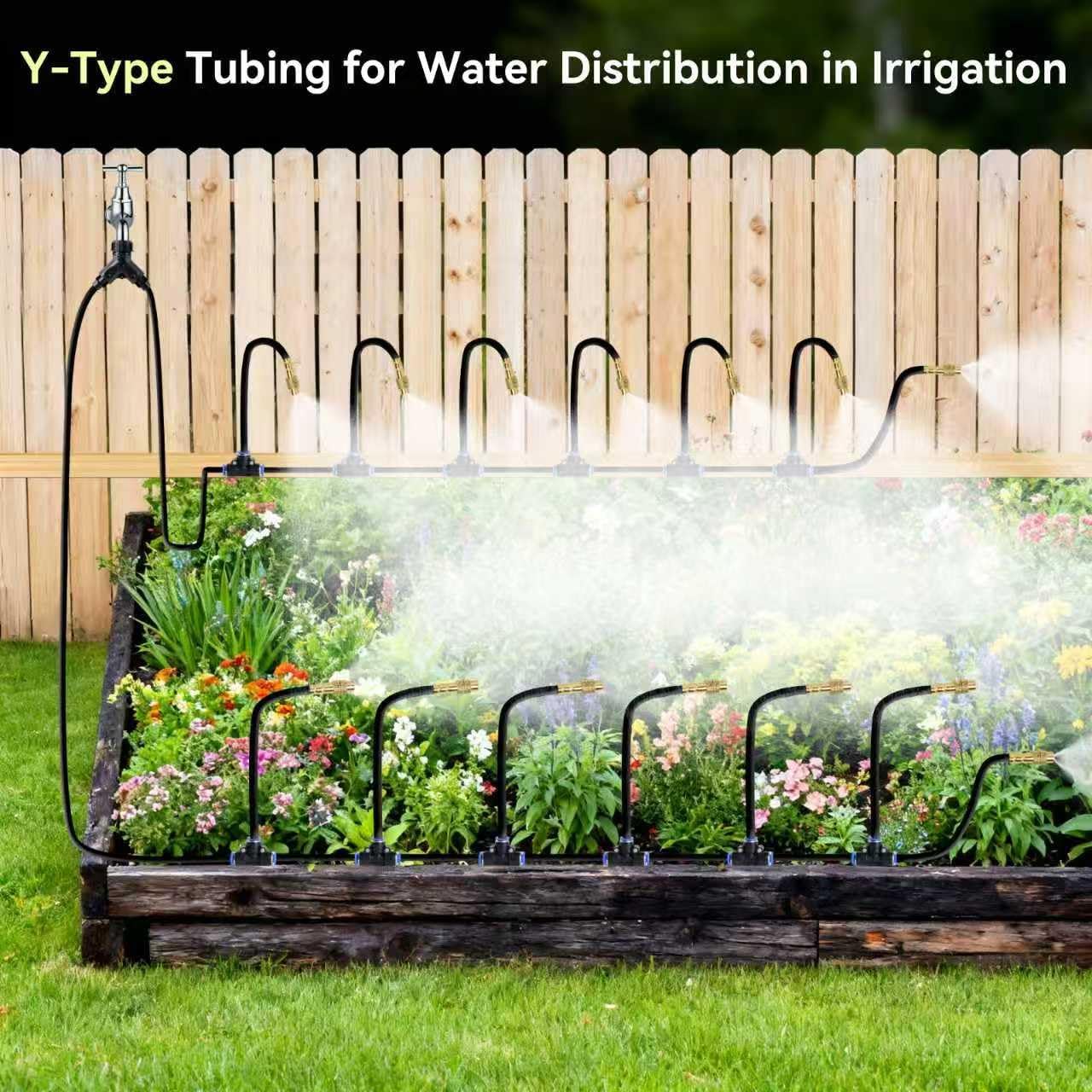 Drip Irrigation System 100FT 1/4" (17PCS Nozzles) for Garden, 83 PCS Leak-Proof Garden Watering System, 360° Adjustable