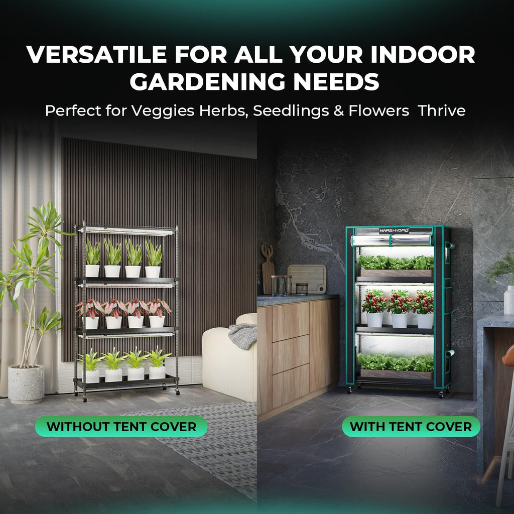 MARS HYDRO 6 Tier Indoor Garden System with 225W Full Spectrum LED Lights | 2026 Indoor Grow Tent for Seedlings, Herbs