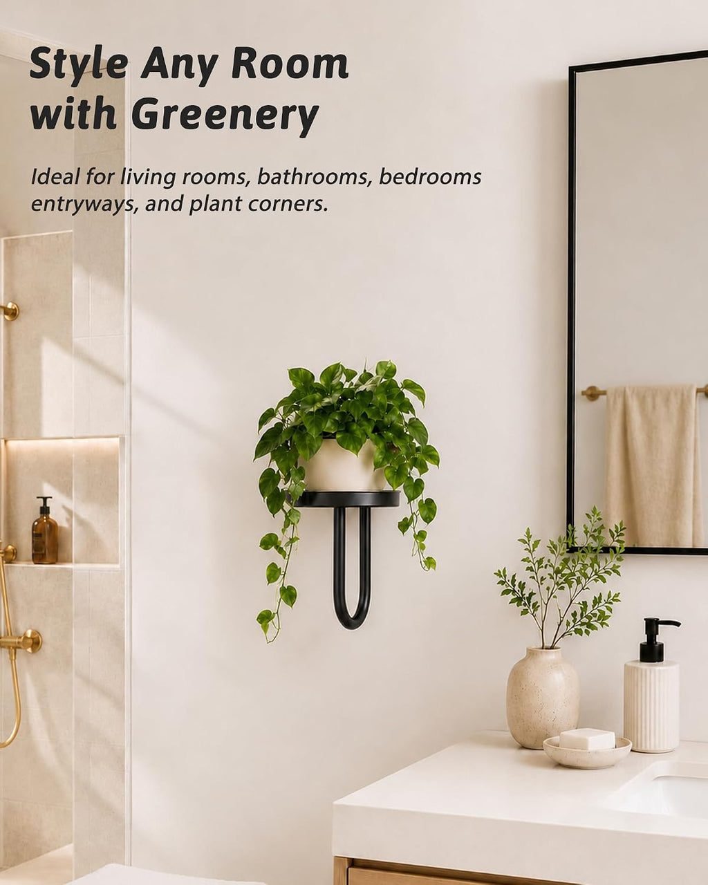 GENTINGBRO Plant Stands Hanging Planters for Indoor Plants Wall Plant Holder Plant Hanger Indoor Wall Planter Window