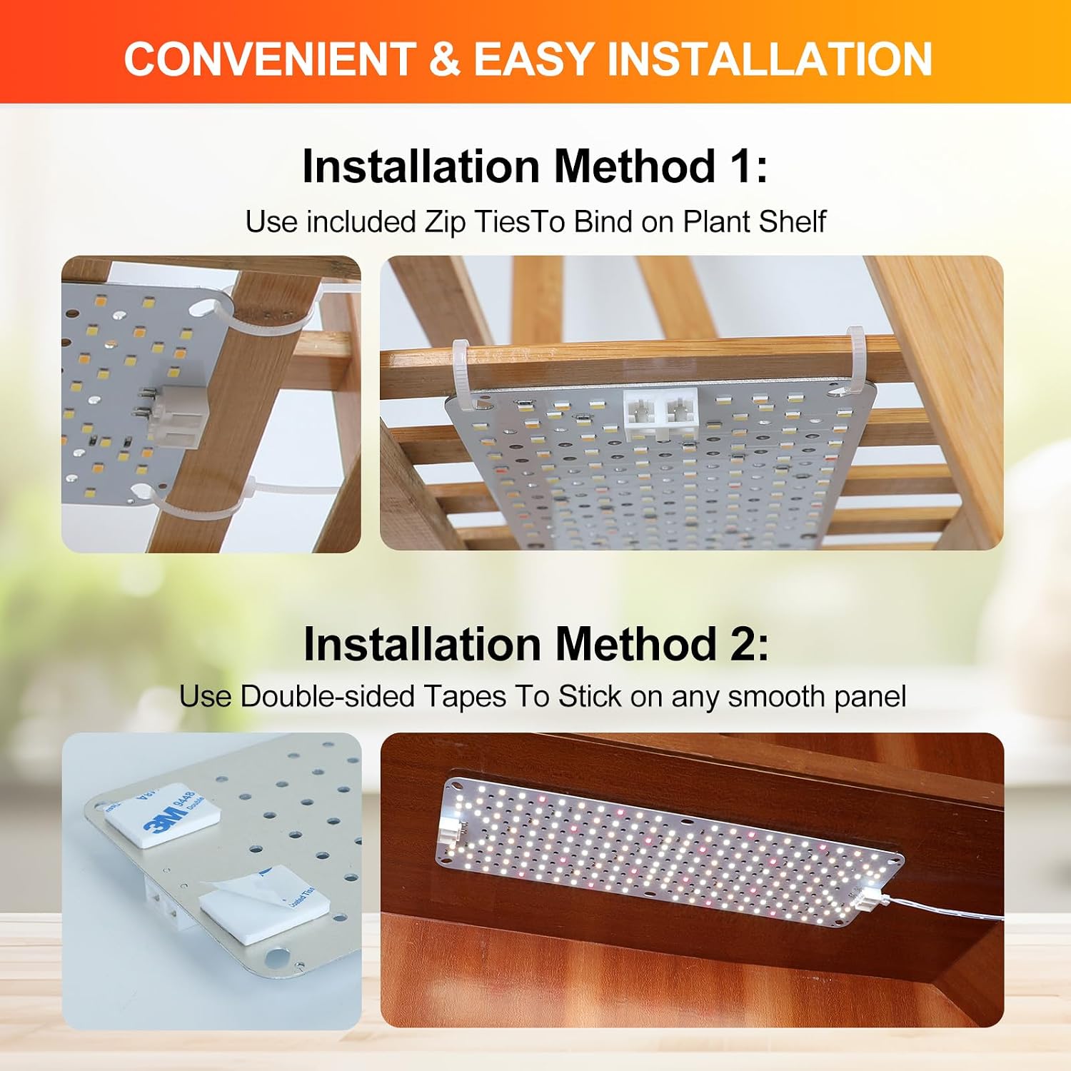6-Pack Panel Grow Lights for Indoor Plants, FECiDA 2026 LED Plant Grow Light for Under Cabinet Plants, Full Spectrum