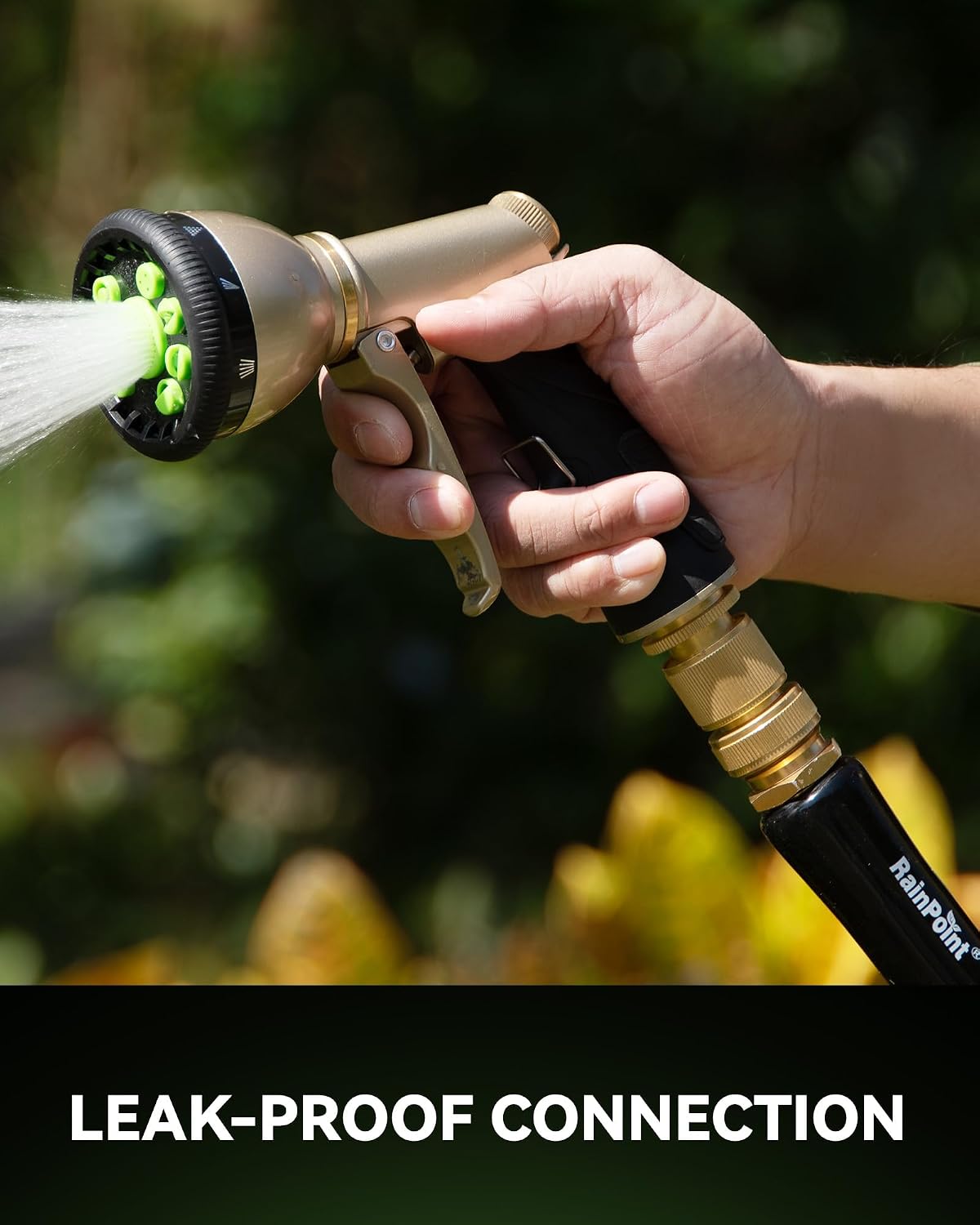RainPoint Garden Hose Quick Connectors, Heavy Duty Solid Brass 3/4 Inch GHT, Universal Leak-Proof Fittings for Easy