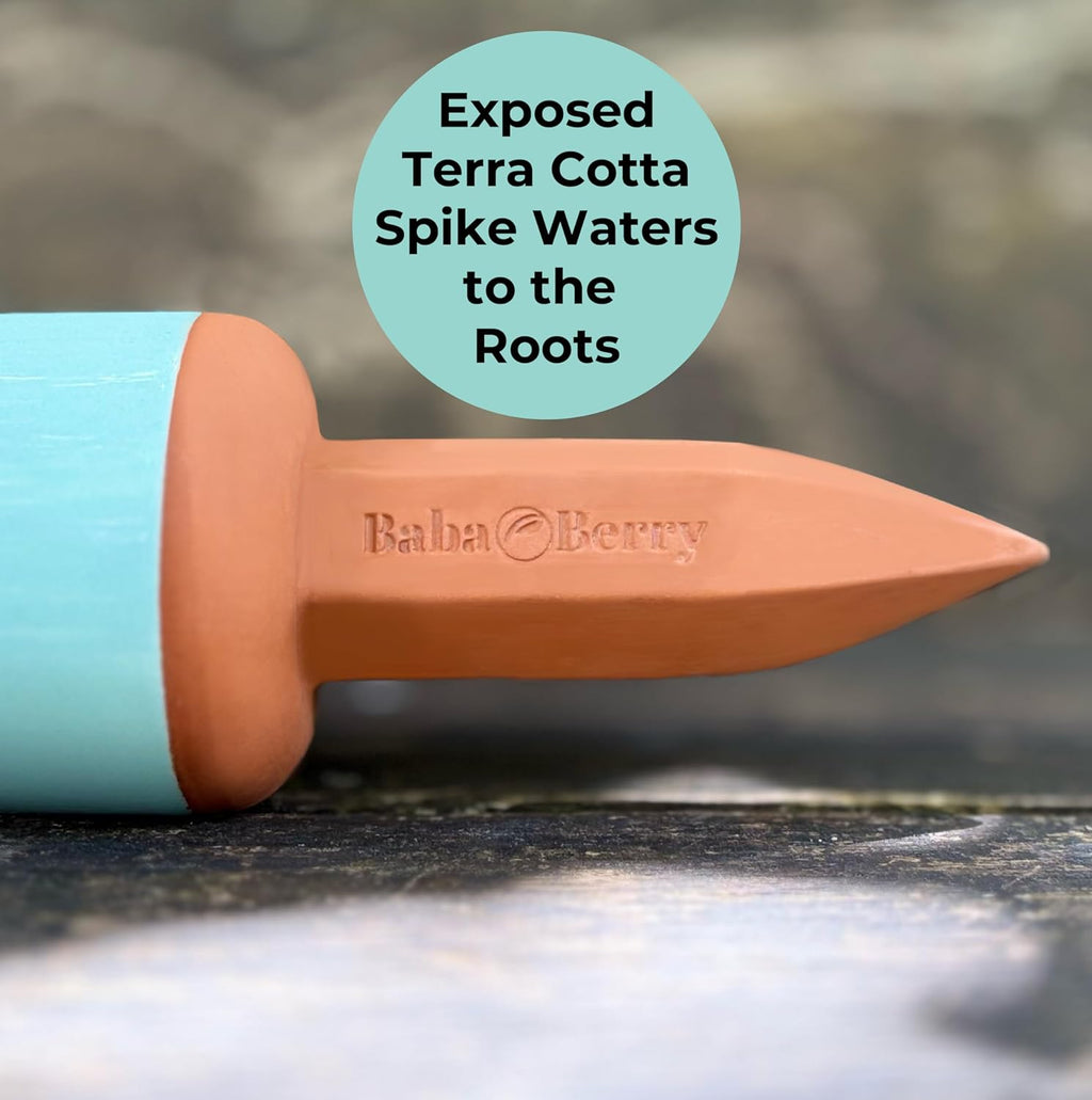 Terracotta Watering Spikes 2 Pack 17.5oz Capacity Plant Watering Devices Self Watering Spikes Large Plant Watering