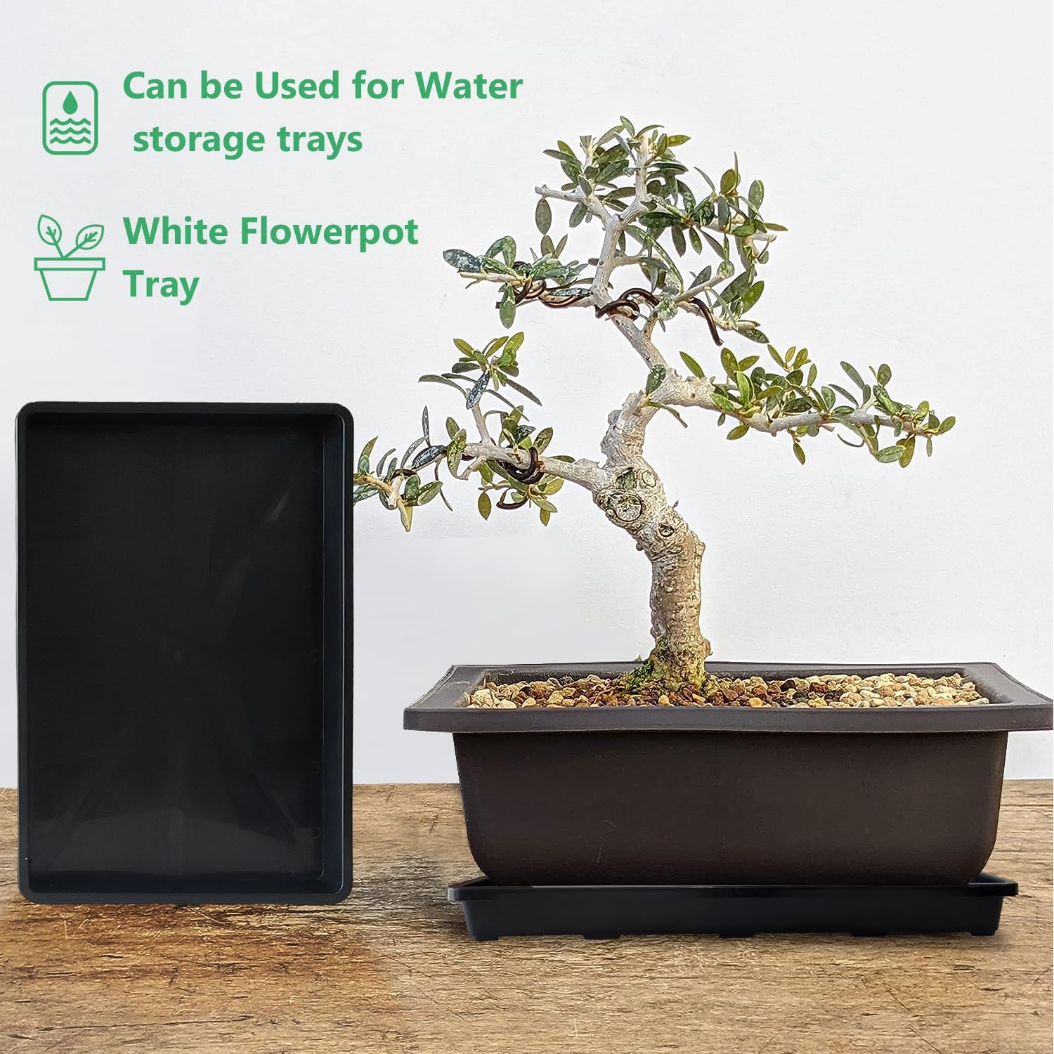 RooTrimmer 5 Pack Nursery Potting Tray, Carrying and Holding Plant Tray for Seeds Starting Pot, Collecting Drainage