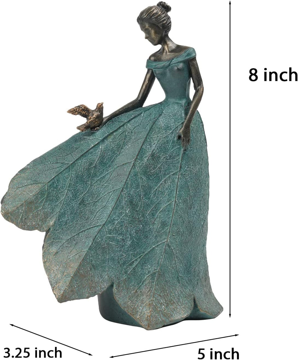 Guichifun Fairy Statue Leaf Angel Girls Gardening Gifts for Women