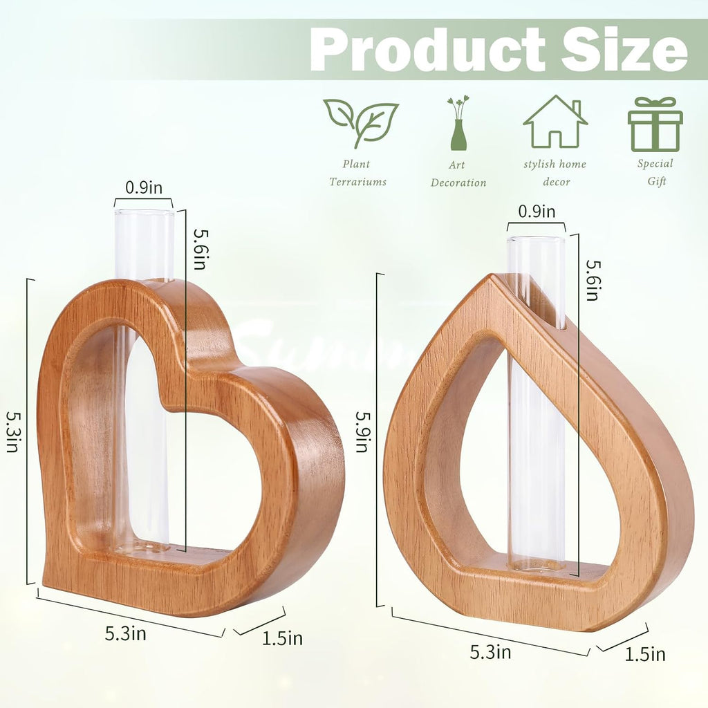 Plant Propagation Stations 2 PCS Wall Hanging Planters | Wall hanging Glass Tubes Terrarium Plants for Indoor Plant