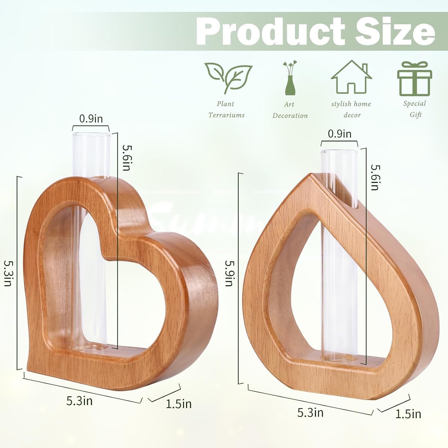 Plant Propagation Stations 2 PCS Wall Hanging Planters | Wall hanging Glass Tubes Terrarium Plants for Indoor Plant