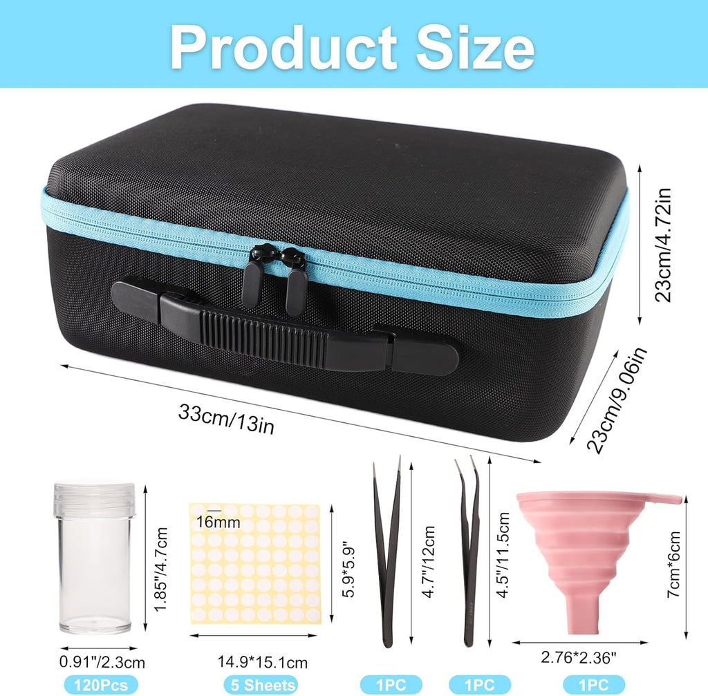 Seed Storage Organizer, Seed Storage Container with 120 Slot, Sturdy Seed Organizer Storage Box with Zipper Bag Label