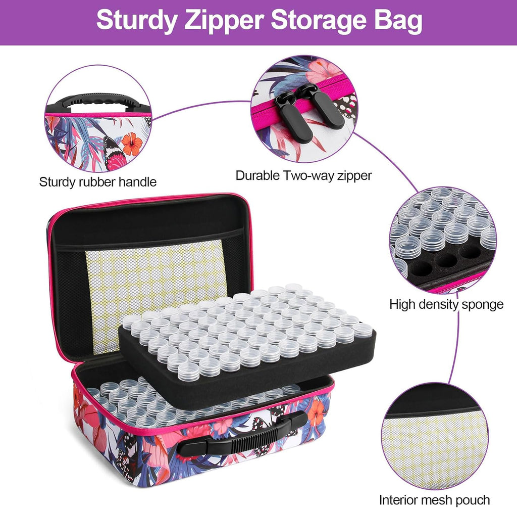 Seed Storage Organizer 140 Slots Seed Organizer Storage Box, Portable Seed Packet Organizer Box with Zipper Bag