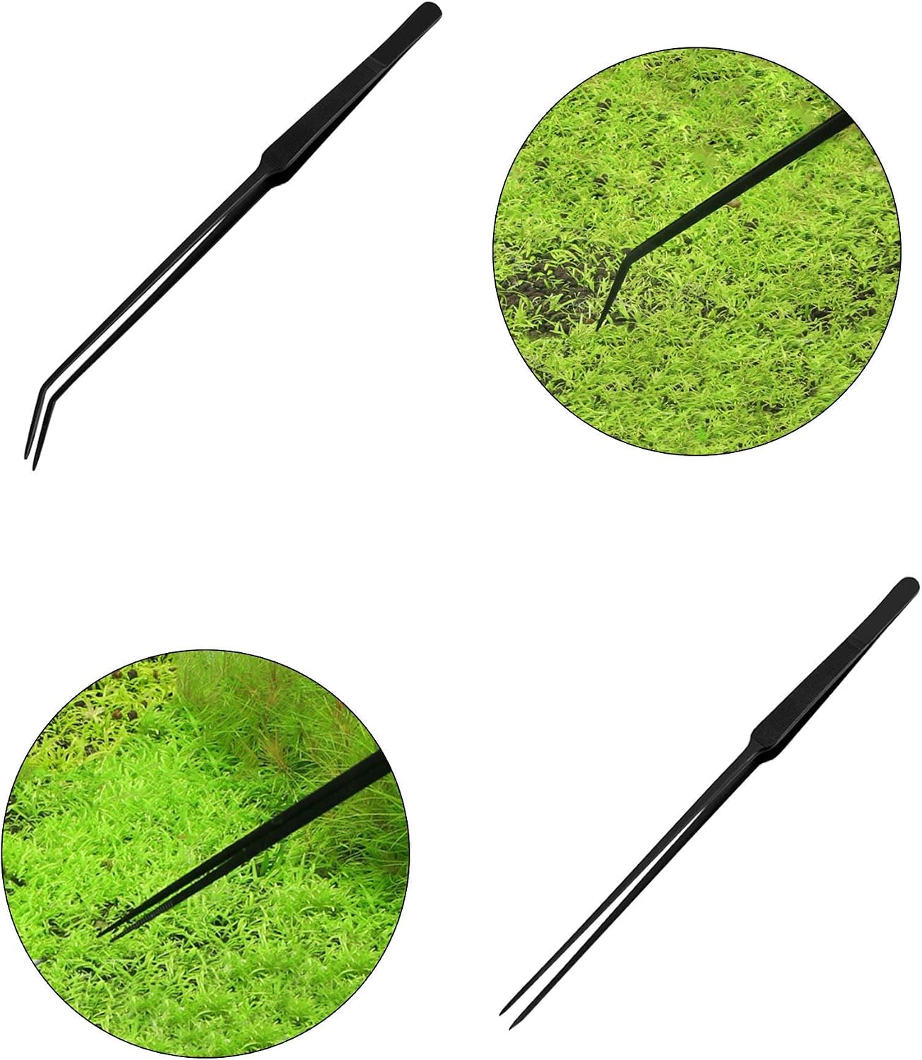 Aquascaping Tools 7 in 1 Kit Aquarium Plant Scissors Tools Set Curved & Waved Scissor Tweezers Spatula Stainless Steel