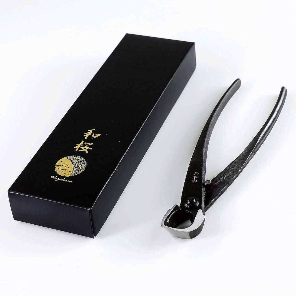 Wazakura 4PCS Bonsai Essential Tool Kit MADE IN JAPAN, Japanese Bonsai Scissors 7inch(180mm) + Concave Branch Cutter