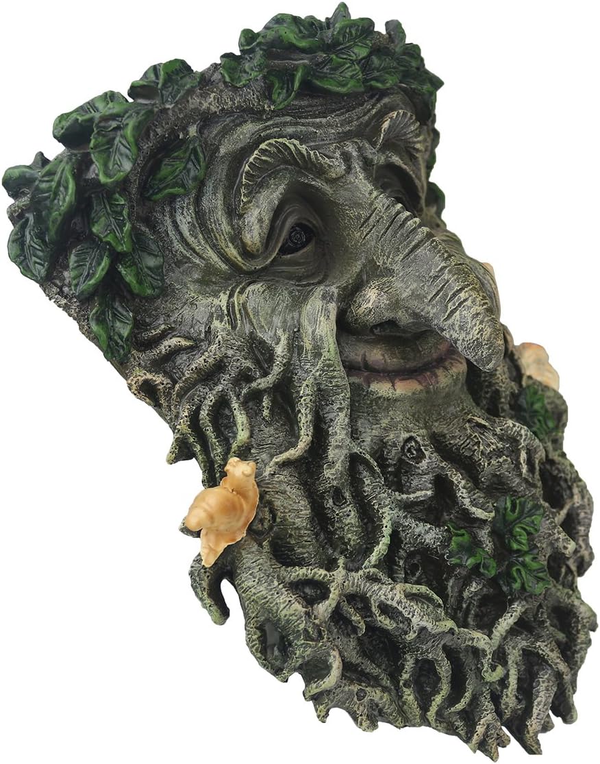 Old Man Tree Face Decor Sculpture Flower Planter Pot by Waterproof Resin, for Indoor, Outdoor, Home Decor, Garden