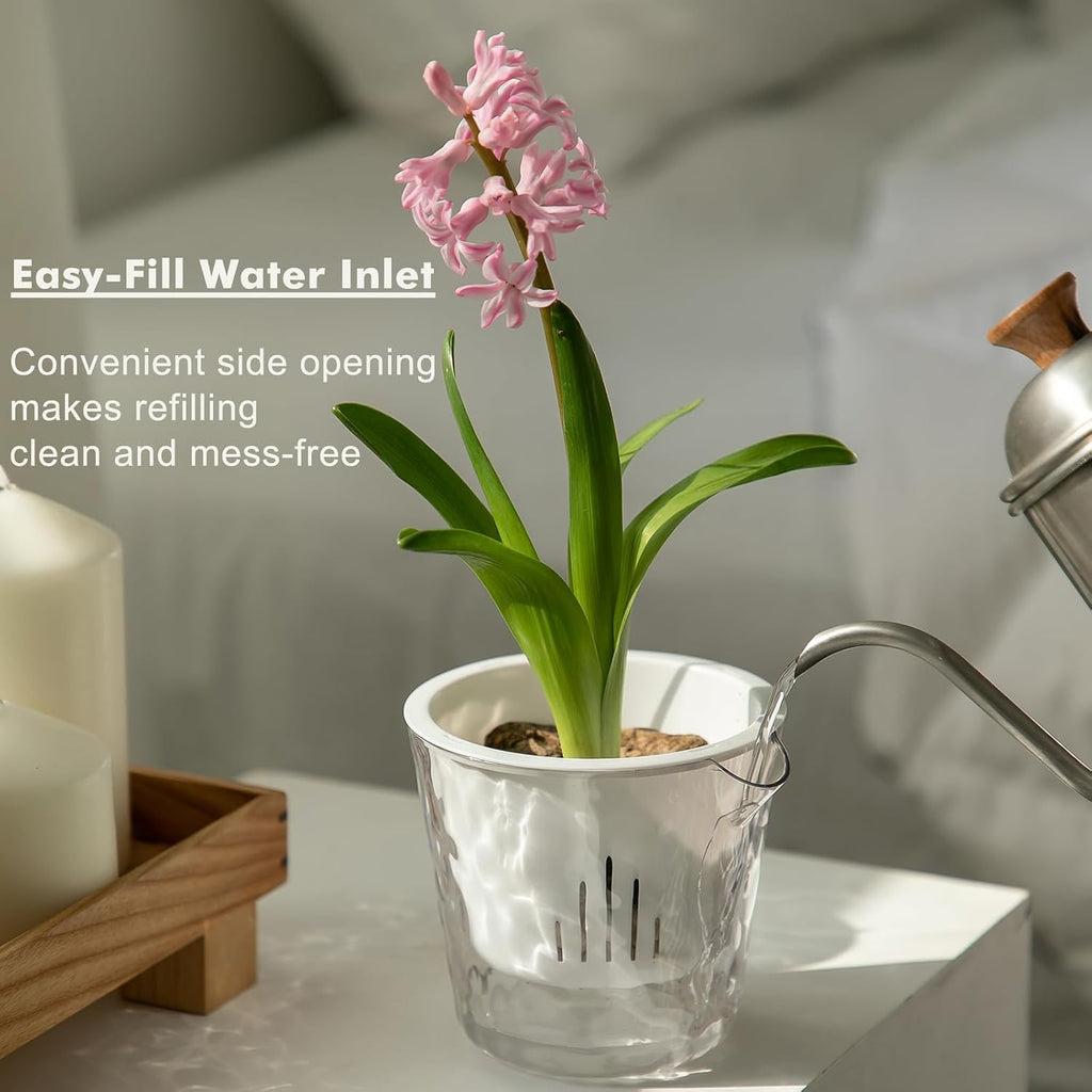 4 Inch Self Watering Plant Pots for Indoor Plants 10 Packs African Violet Pot, Self Watering Planters for Herb, Orchid