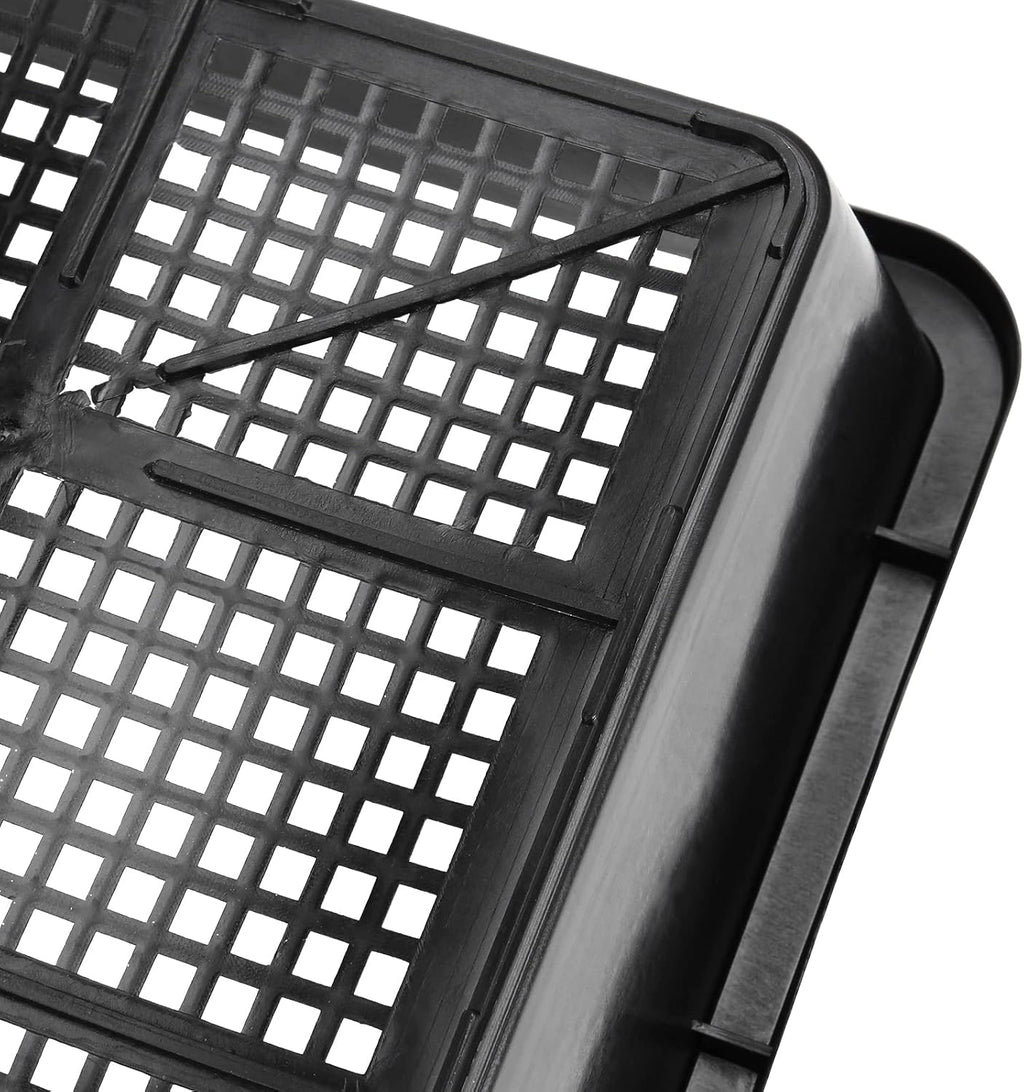 SINJEUN 15 Pack Mesh Bottom Seed Starter Trays, 15 x12 Inch Plastic Plant Tray Mesh Plant Germination Trays for