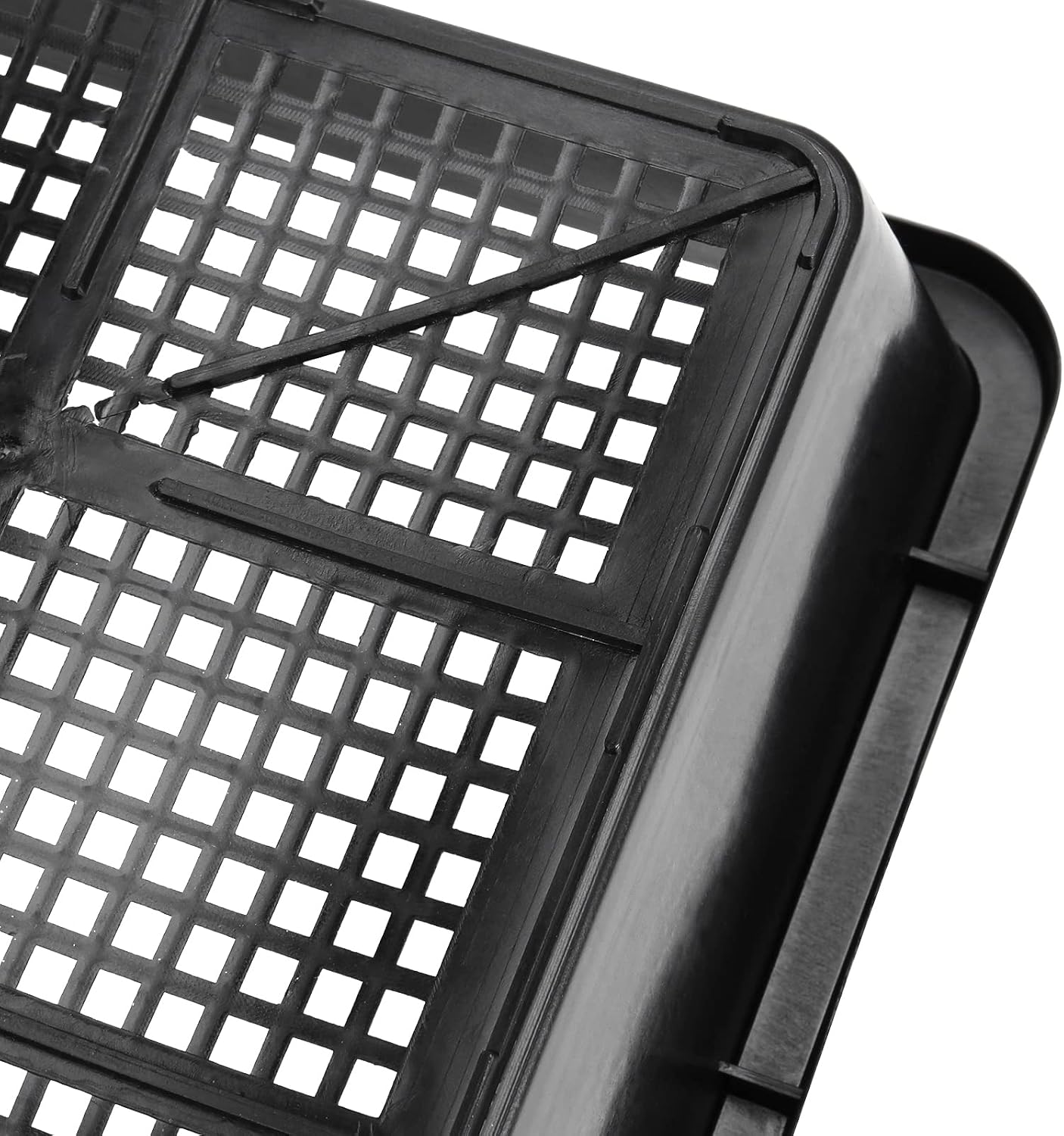 SINJEUN 15 Pack Mesh Bottom Seed Starter Trays, 15 x12 Inch Plastic Plant Tray Mesh Plant Germination Trays for