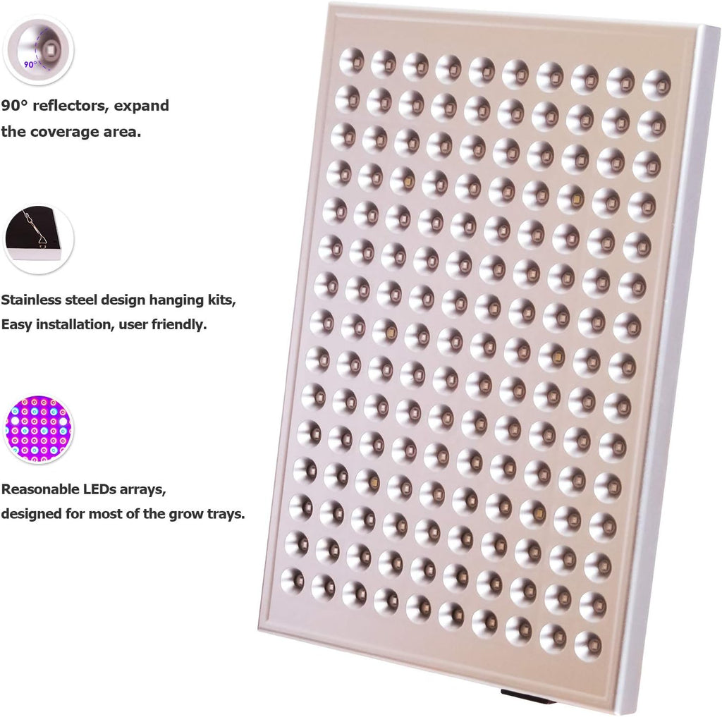 Diboys LED Grow Light for Indoor Plants, 45W Plant Lights Full Spectrum Panel Grow Light for Seedlings, Succulents