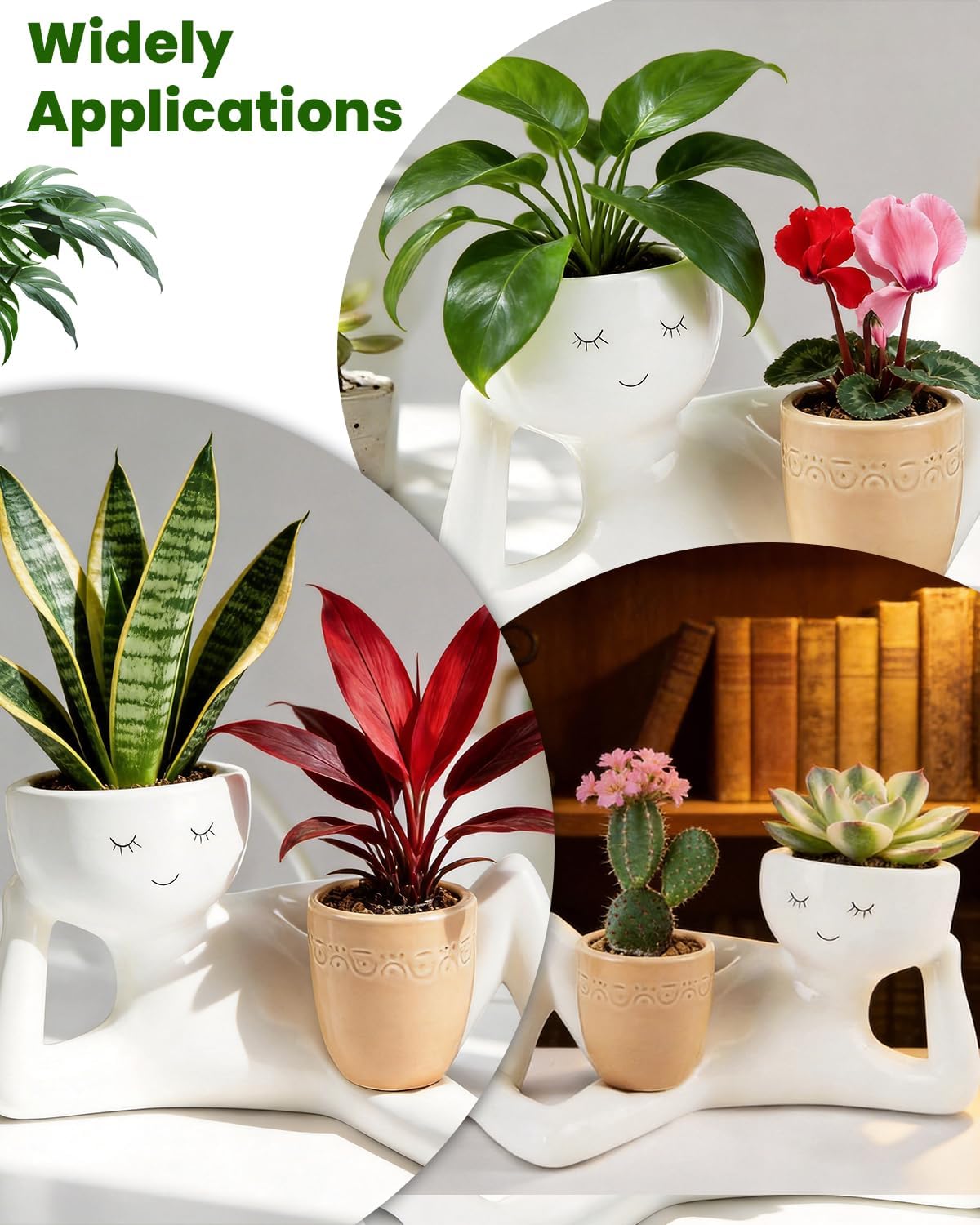 Funny Planters Pots Head Funny Cute Succulent Plant Pots Face Head Planter Unique Bathroom Planters Lazy Guy Little