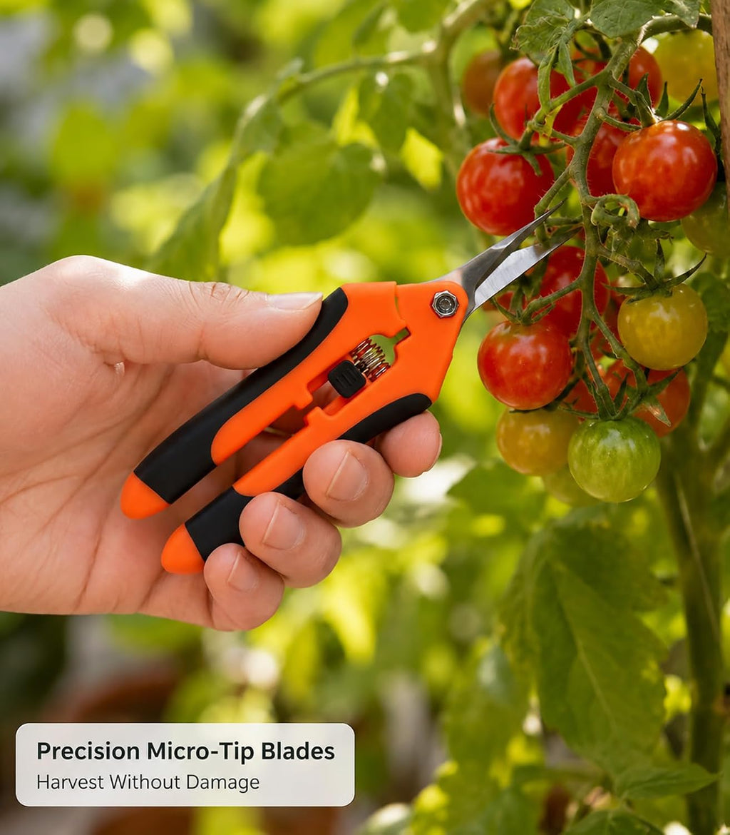 Puctsone 3PCS Gardening Knife Set, Garden Weeding Tool | Hori Hori Knife with Sheath, Bypass Pruning Shears & Long Nose