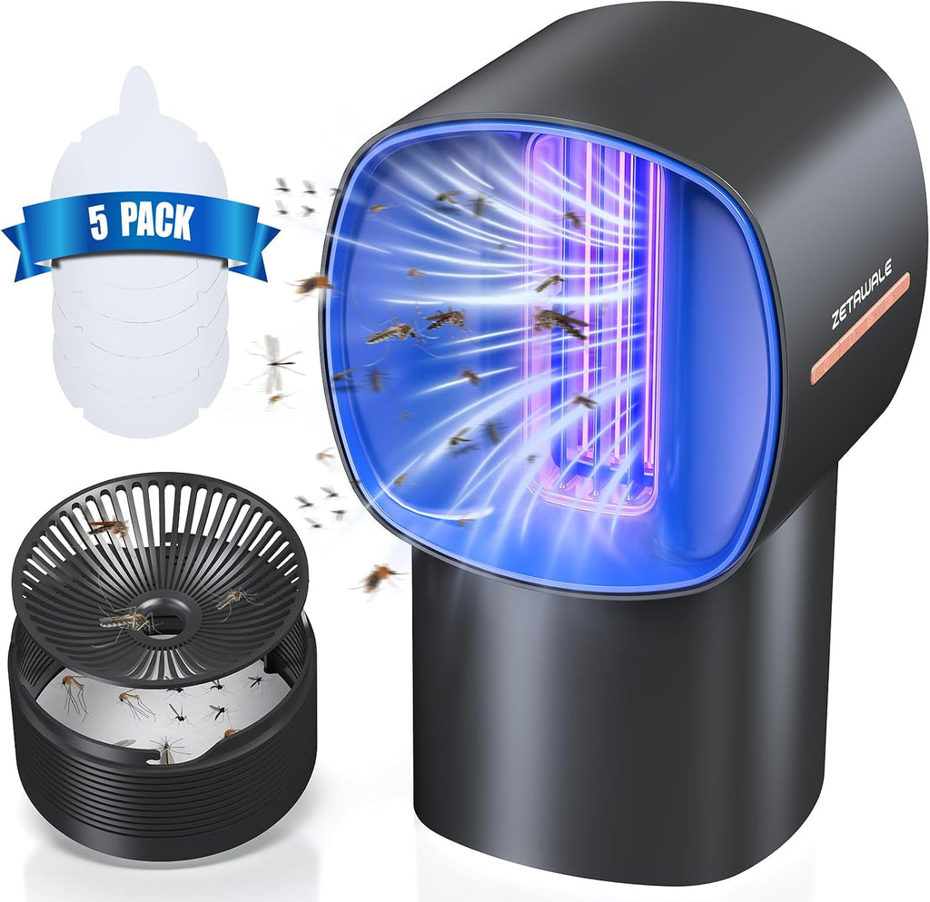 Fruit Fly Traps for Indoors, Gnat and Insects Catcher for House with UV Light, Heat Lure, Fan Suction, Ideal for