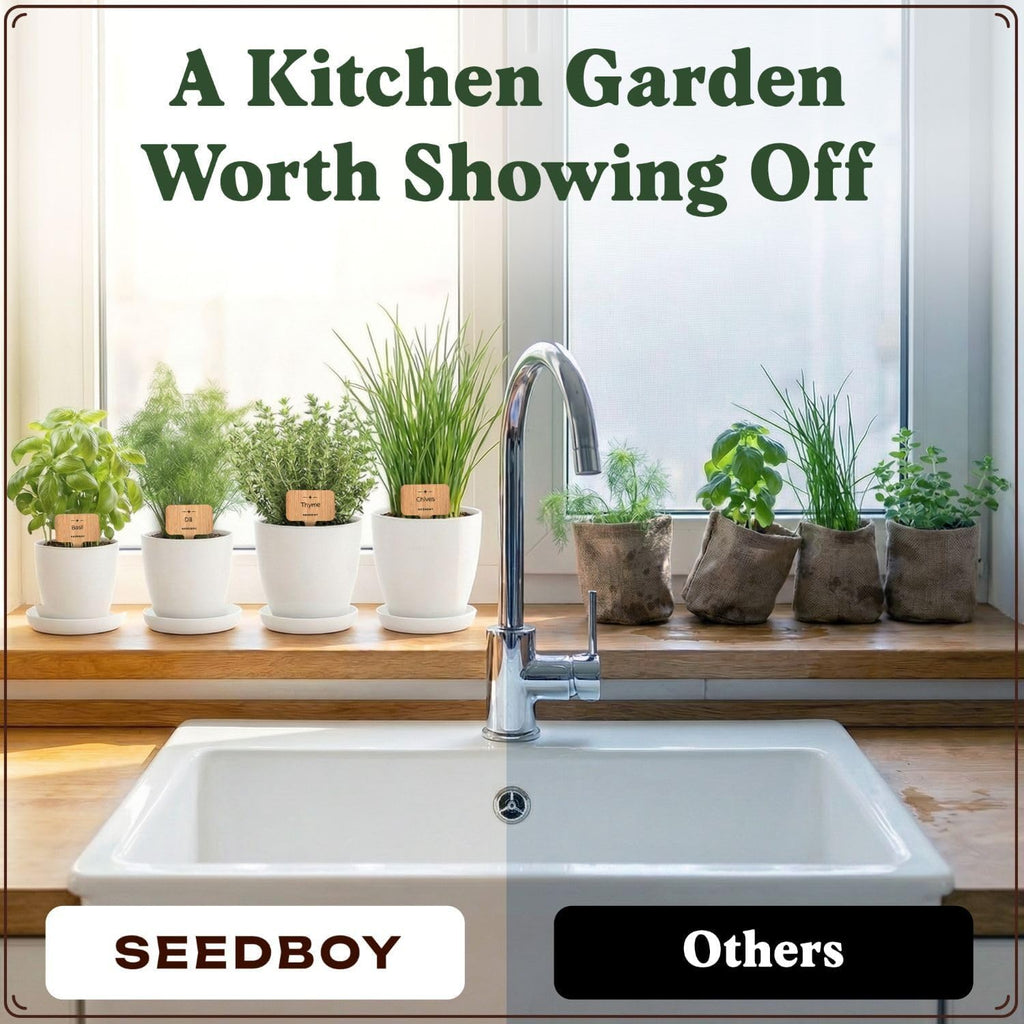 Organic Non-GMO Herb Seeds for Planting (Herb Garden Starter Kit) | For Indoor or Outdoor Growing; USDA Certified