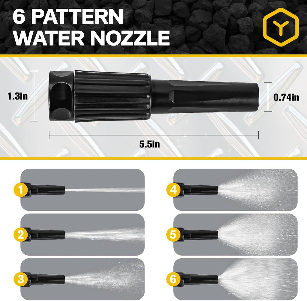 Metal Garden Hose Water Hose 100ft Heavy Duty Stainless Steel Water Pipe with Sprayer & Nozzle Flexible Lightweight