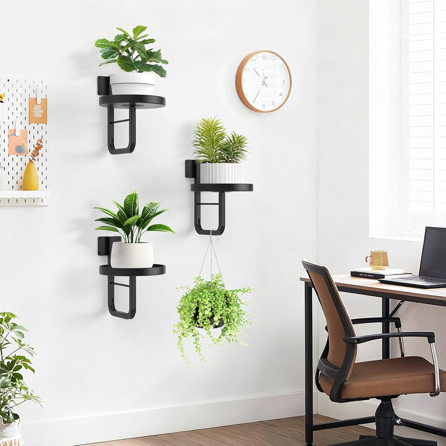 Wall Plant Holder, 7.9 Inch Large Hanging Plant Holder Wall Planters for Indoor Plants, Wall Mounted Plant Holder