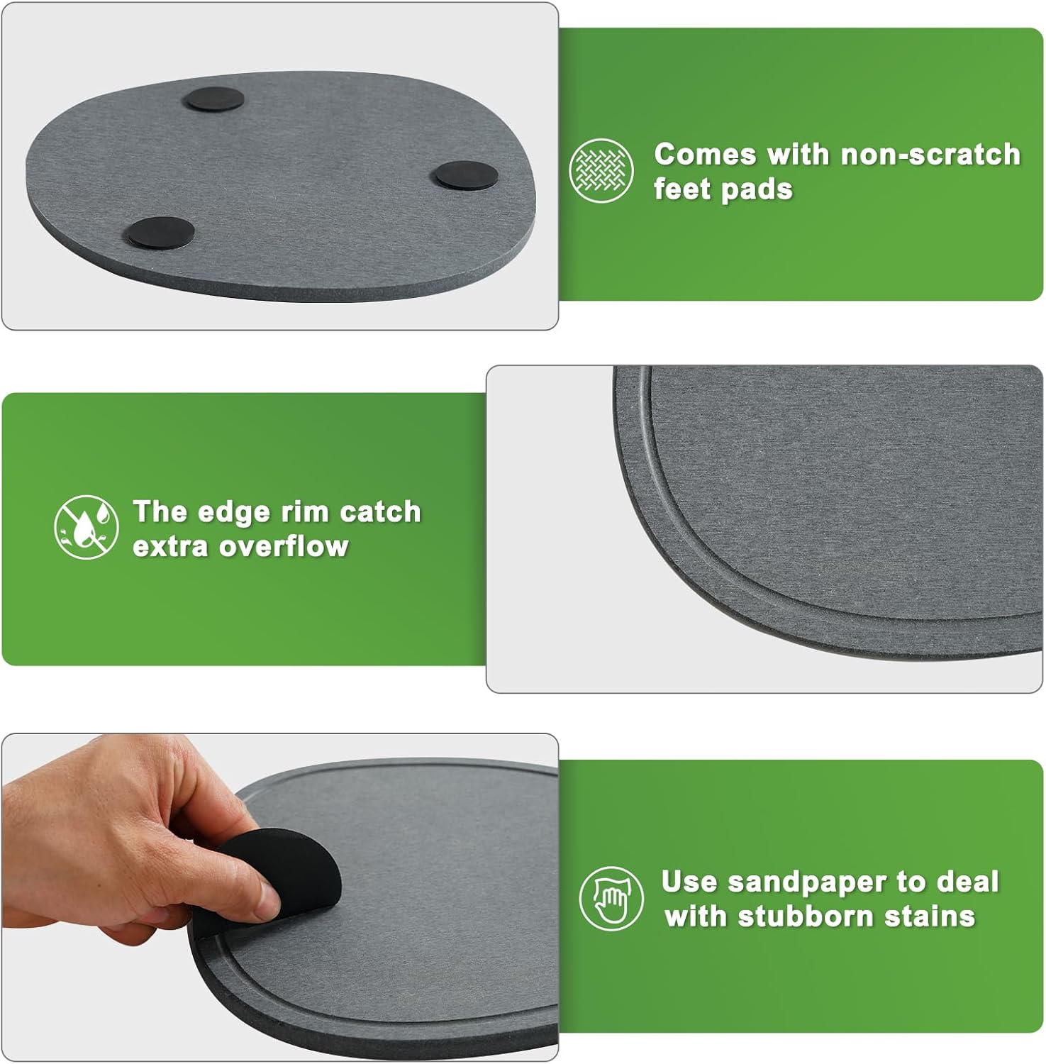 4 6 8 Inch 6 Pack Diatomite Plant Saucers for Indoors, Plant Drip Tray | XRzitky Quick Absorbent and Dry Plant Plates