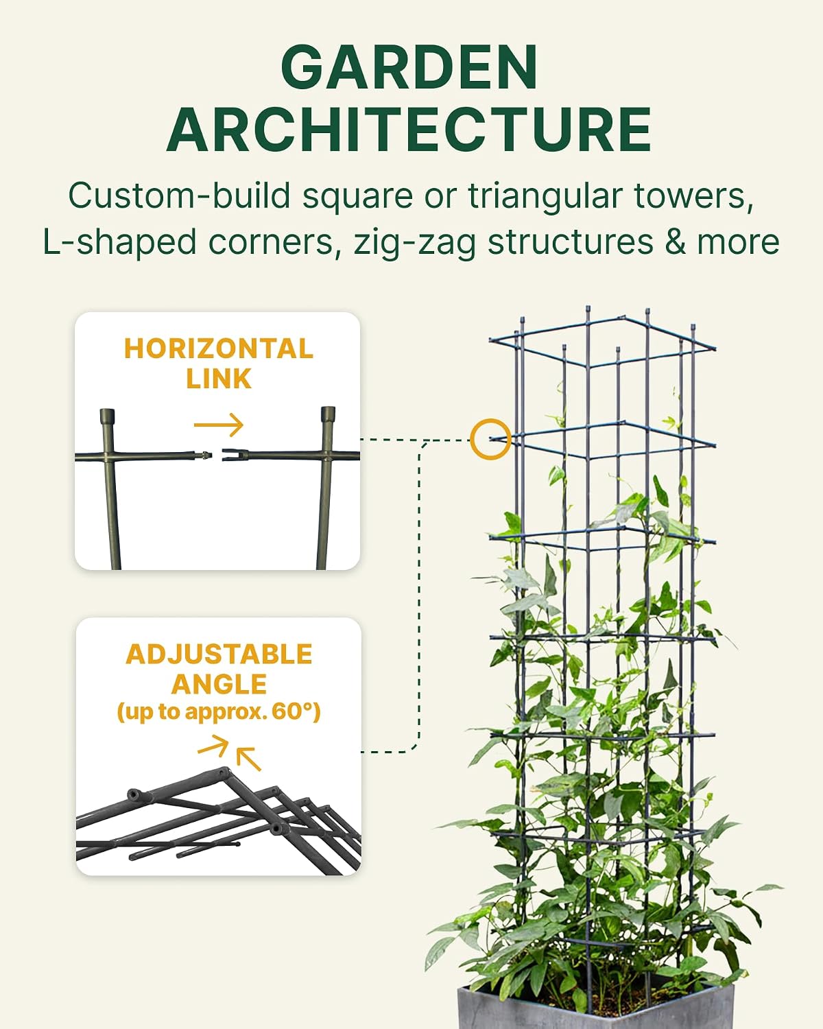 DAIM Multi Link Trellis Plant Support Garden Trellis for Climbing Plants Outdoor Plant Supports for Indoor Plants