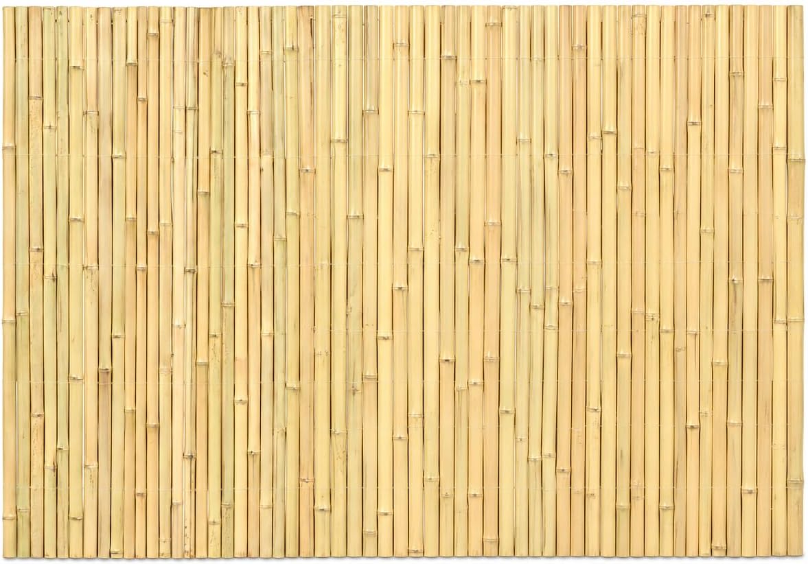 3 x 6FT 0.9-1.1in Large Diameter Bamboo Fence Panel for Garden, Patio, Pool, Balcony & Indoor Divider
