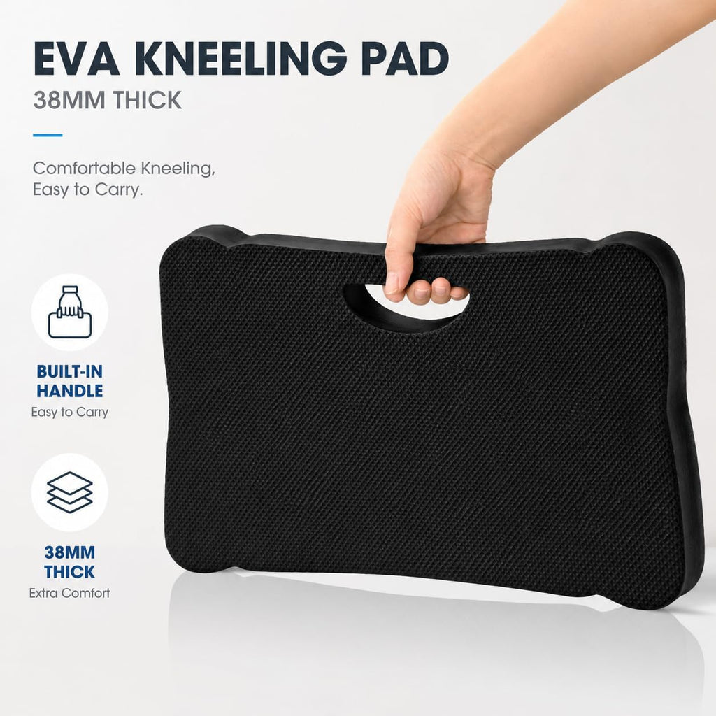 ZENFUN 3 Pack Kneeling Mats, Waterproof Kneeling Pad, Black Heavy Duty Thick Foam Knee Cushion, High Density Premium