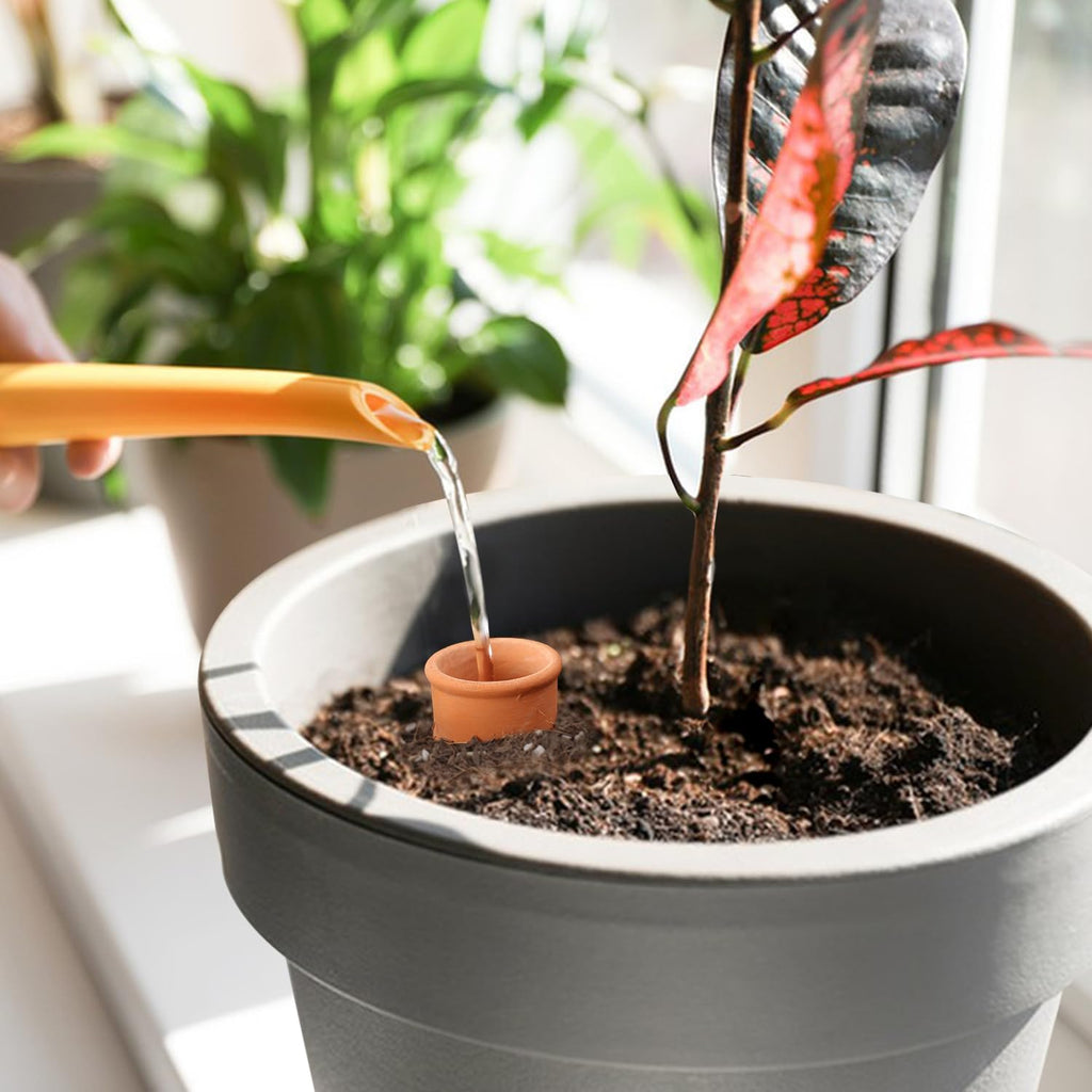 4pcs 3.1in Plant Self Watering Globes Ollas Watering Pots Drip Irrigiation Olla System Terra Cotta Clay Irrigation Pots
