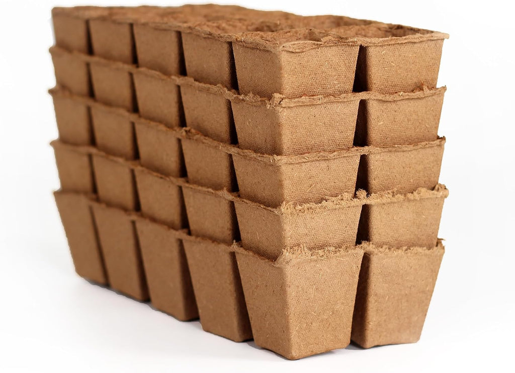 Daniel's Plants 2" Naked Pots Seedling Trays | Natural Plantable Seed Starter Trays | OMRI-Listed Biodegradable | Earth