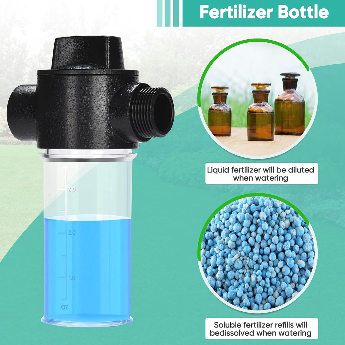 Stainless Steel Deep Root Tree Watering Tool,Root Feeder with Fertilizer Bottle Watering Wand Irrigation System