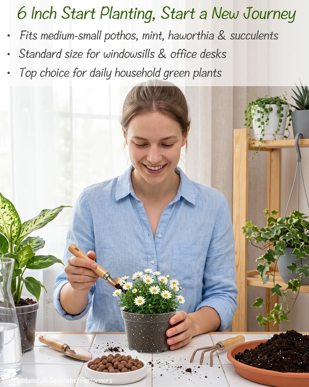 16 Pack 4/6/7.9/9.8 inch Clear Nursery Pots with Drainage Holes | Thickened UV Resistant Plastic Pots, Comes with Plant