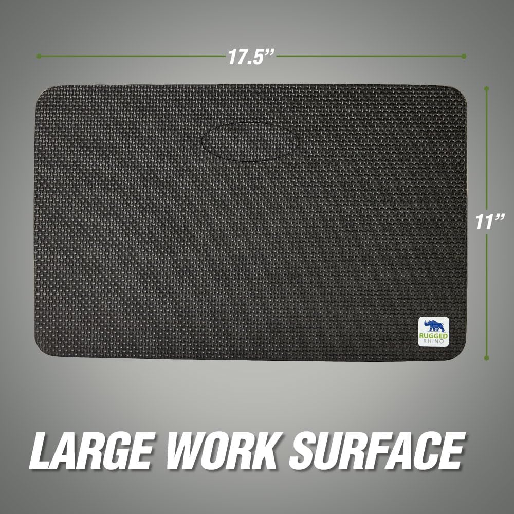 RUGGED RHINO Heavy Duty Kneeling Pad for Work, Shock Absorbent Thick Knee Pads, Holds Up to 300 lbs, Protect Knees from