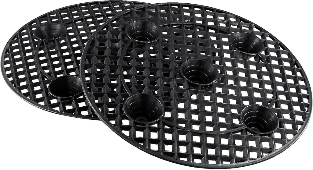 20 PCS 12 Inch Black Plant Level Pot Elevator, Plastic Plant Risers, Round Flower Pot Holder for Indoor Outdoor Gardens