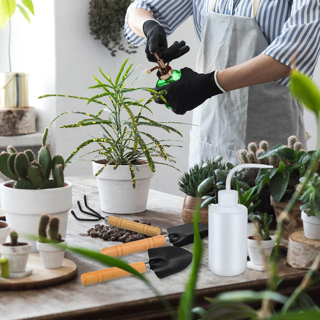 Set of 7 6.3'' Vintage Glass Plant Mister Modern 1.2l Long Spout Watering Can Squeeze Bottle Soil Moisture Meter 3 Pcs
