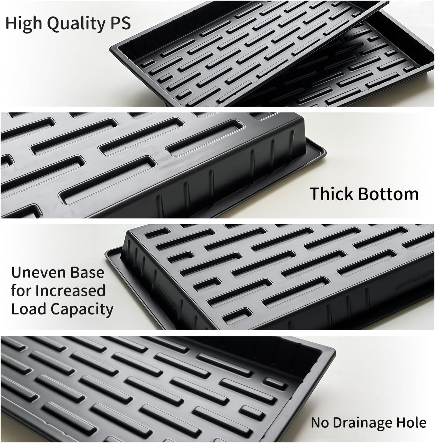 RooTrimmer Growing Trays, 1020 Plant Nursery Trays Heavy Duty Seed Starter Flat Seedling Tray for 72/128 Cell Plug Tray