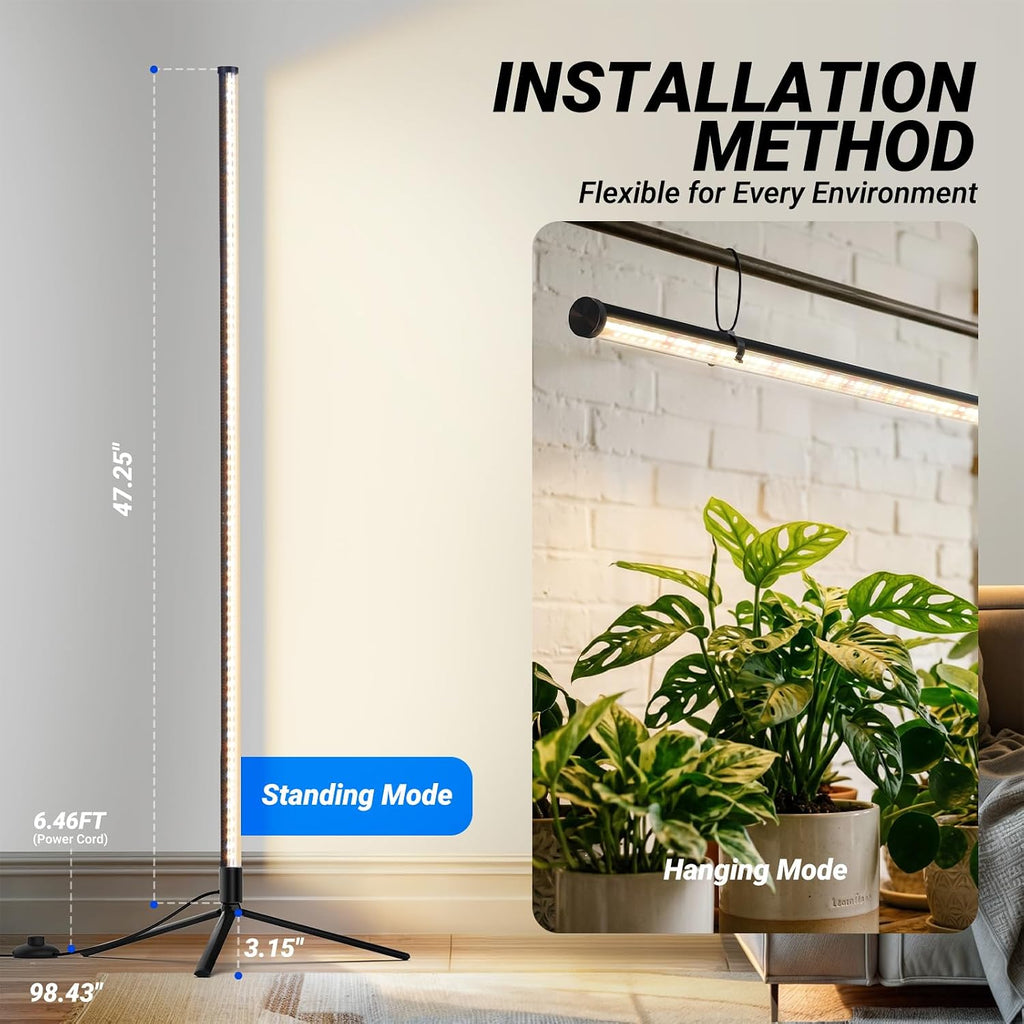 Barrina T10 Vertical Grow Light, 4FT 42W, Full Spectrum, High PPFD | Grow Lights for Indoor Plants, Standing Side