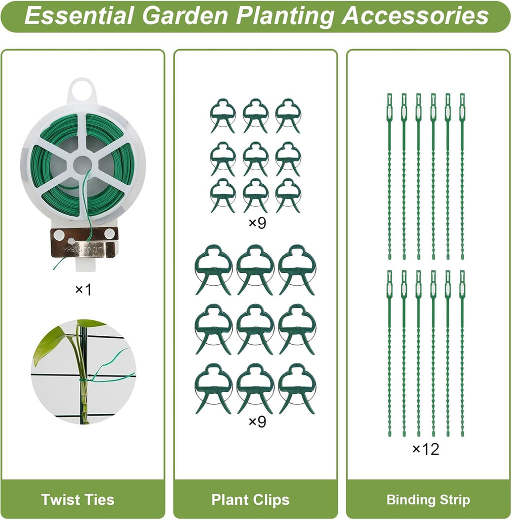 Amoskey Cucumber Trellis, Garden Trellis for Climbing Plants Outdoor, Foldable A-Frame Trellis, Cucumber Trellis for