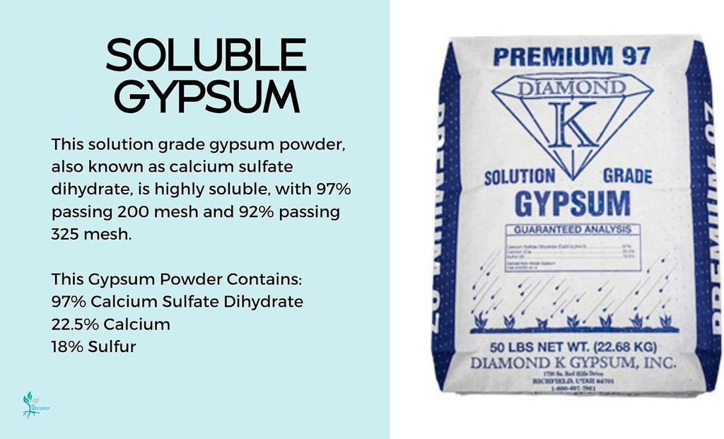 5 Pounds Diamond K Gypsum Soluble Grade Fertilizer Powder
