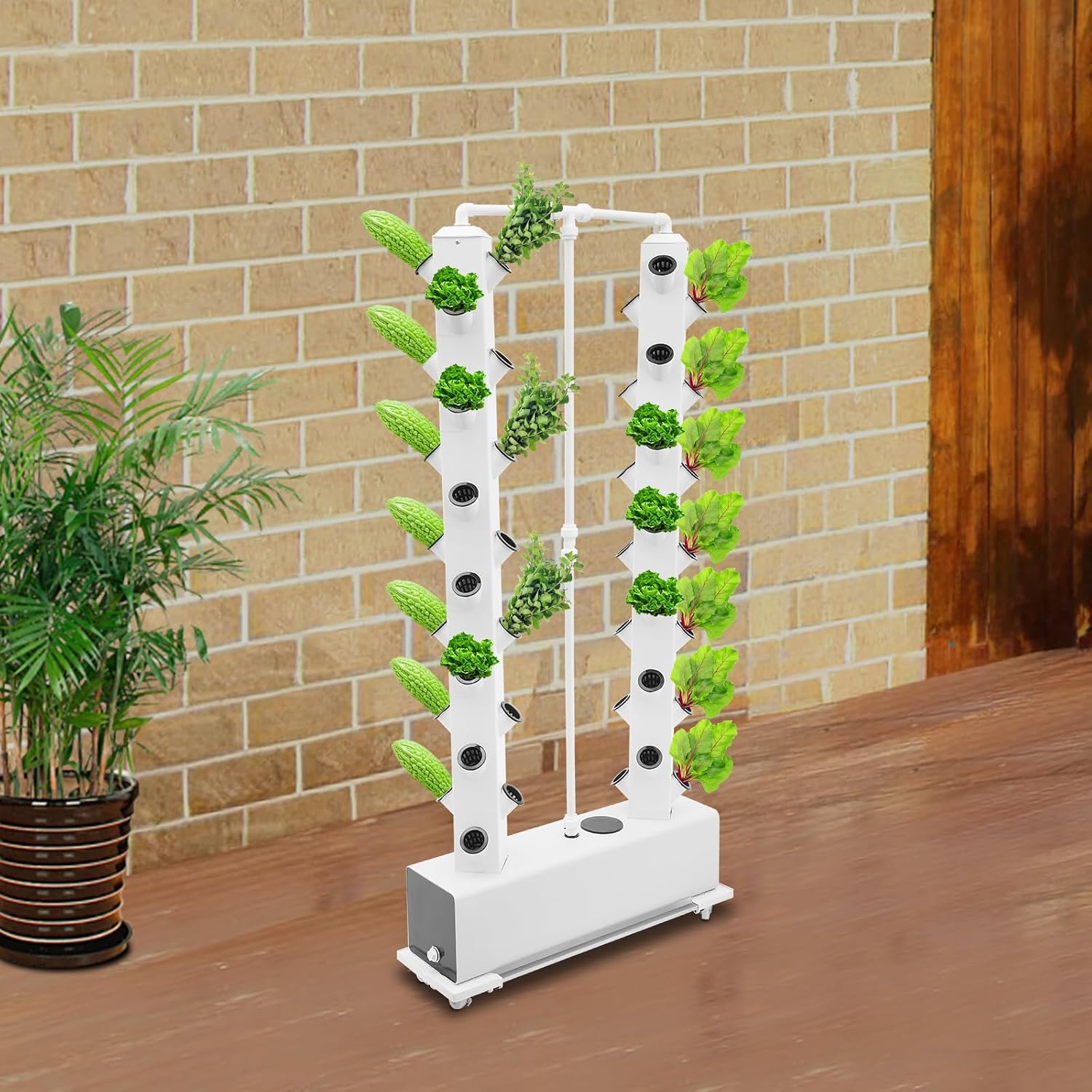 Vertical Hydroponics Growing System Kit, Indoor Growing System Planter Vertical Germination Kit Large Planting Baskets