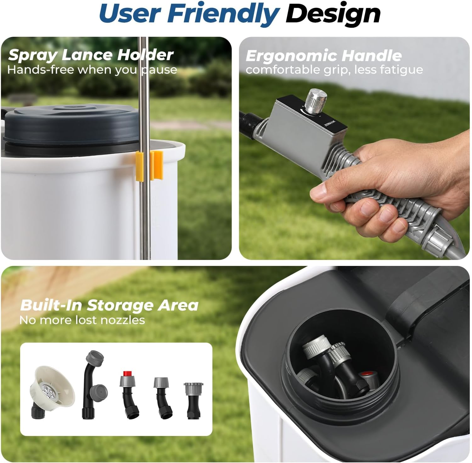 JESIMAIK 4.8 Gal Battery Powered Backpack Sprayer with 4.0Ah Battery | 120 PSI Handle-Mounted Pressure Control
