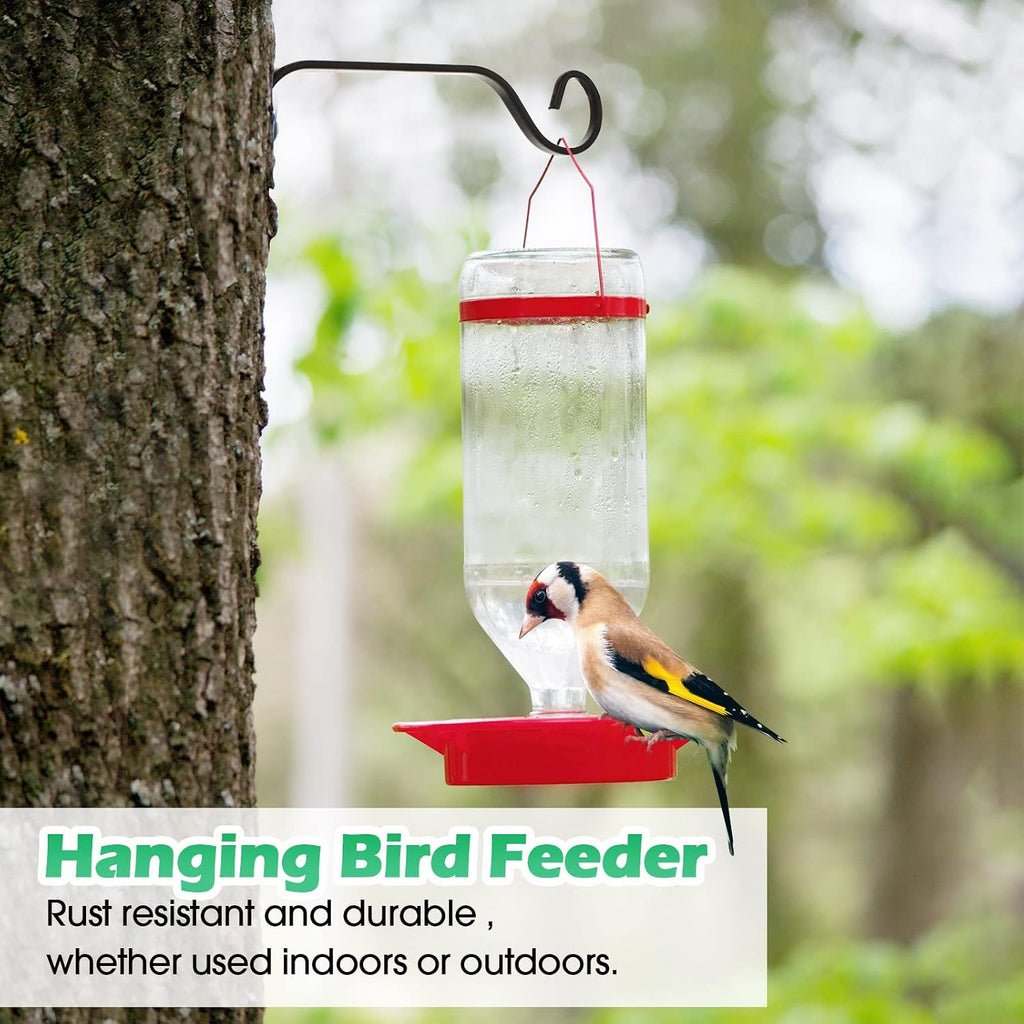 12 Pack Hanging Plant Bracket 7.3 Inches Metal Hook Decorative Straight Hanger for Bird Feeders, Wind Chimes, Flower