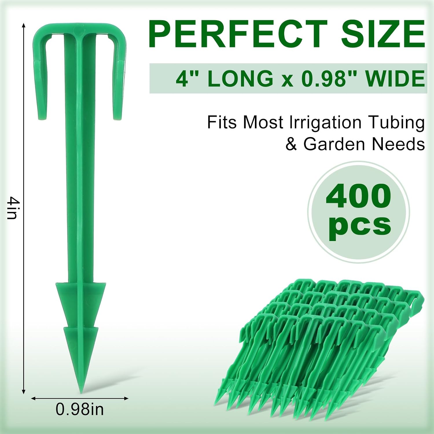 400 Pcs 4 Inch Biodegradable Stakes Plastic Landscape Fabric Stakes Bulk, Sod Staples for Tent, Weed Barrier, Turf