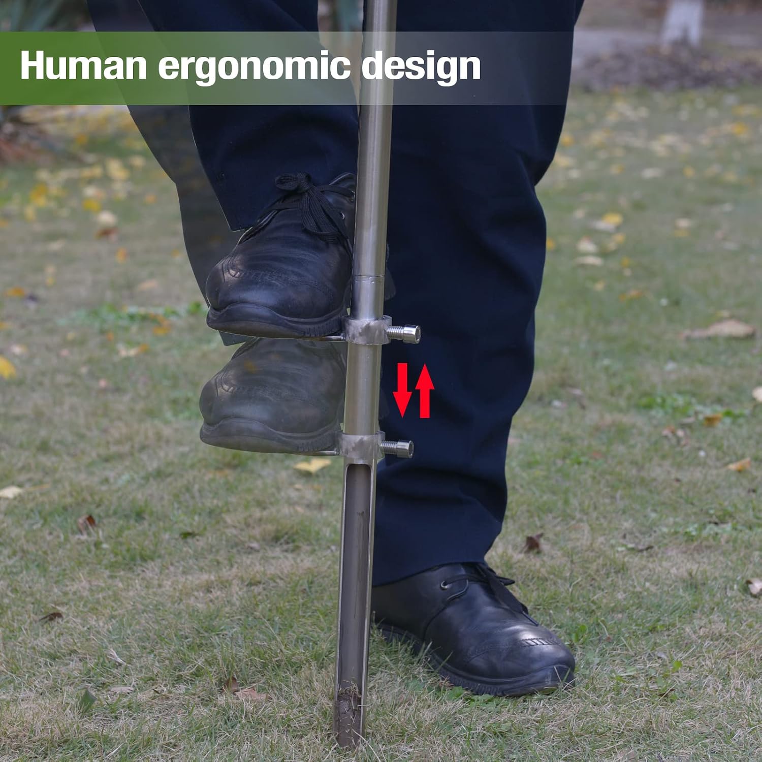 36" Soil Probe, Stainless Steel Soil Sampler Probe with Foot Pedal and Reusable Sample Bags, Soil Test Kits for Lawn