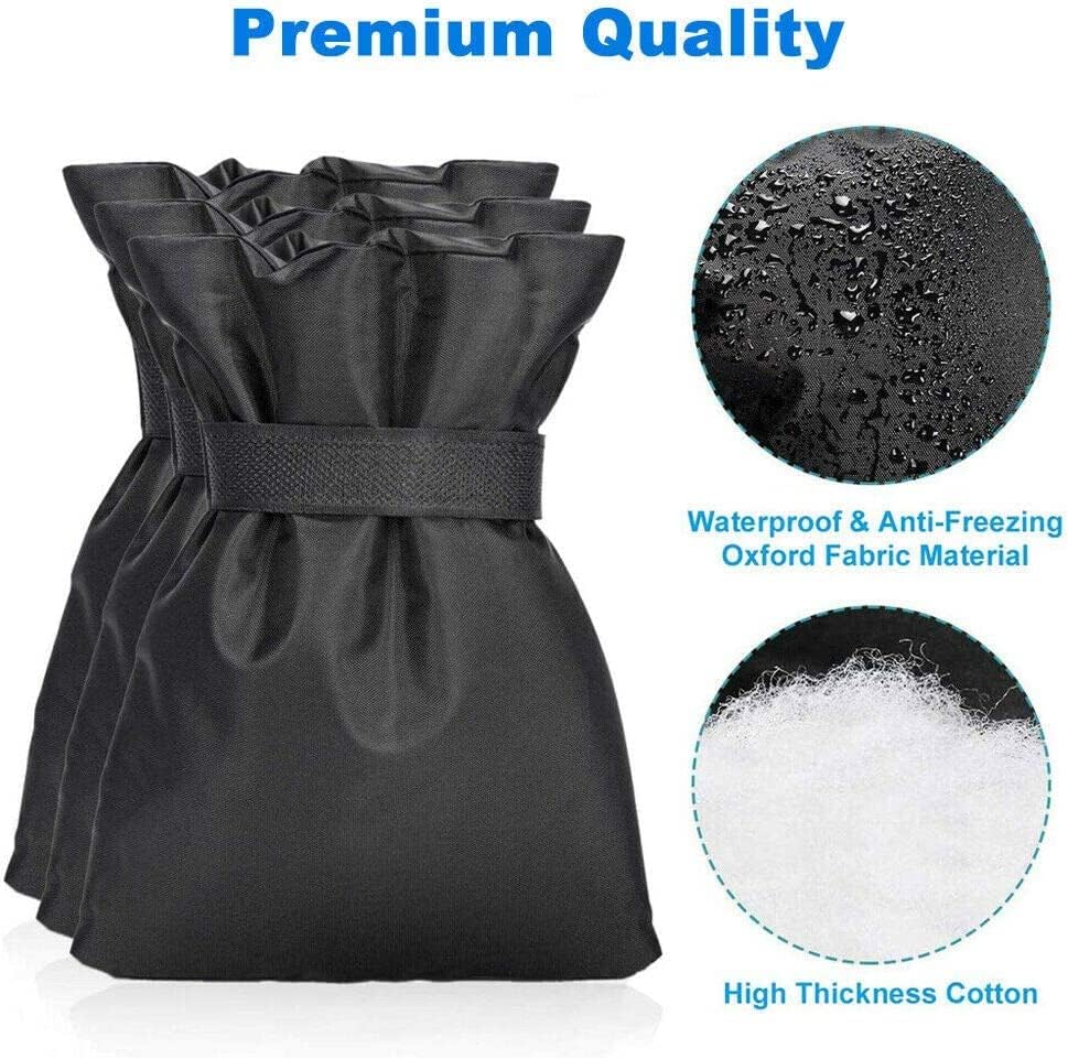 Outdoor Faucet Covers for Winter,10 Pack Pro 6.7" W x 8.3" H Outdoor Hose Bib Cover for Winter Freeze Protection Outside Spigot Covers Winter insulated Reusable Waterproof backflow Cover,Black