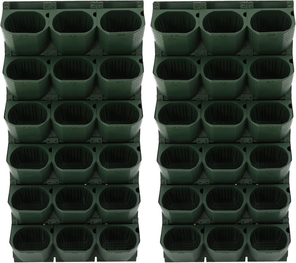 Self Watering Wall Planter | 36 Pots Vertical Garden Planter for Indoor Plants | Wall-Mounted Stackable wall planter