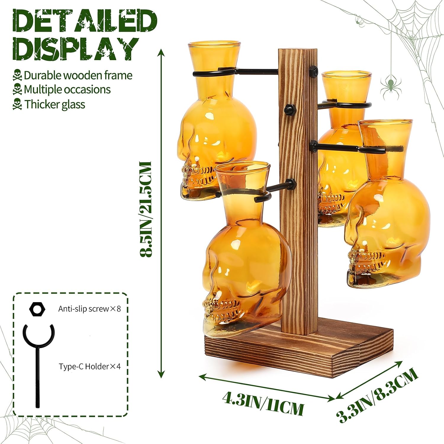 Plants Propagation Stations Skull Glass Propagation Birthday Gift for Women | Garden Plant Lovers - 4 Skull