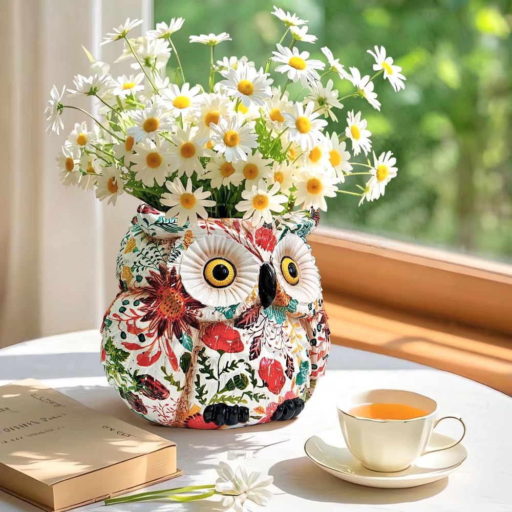 Owl Planter, Owl Succulent Pots, Funny Plant Pots Indoor/Outdoor, Decorative Garden Flower Pot, Cute Small Planters for
